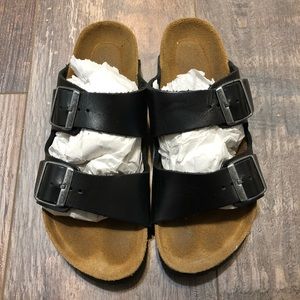Birkenstock black Arizona sandals